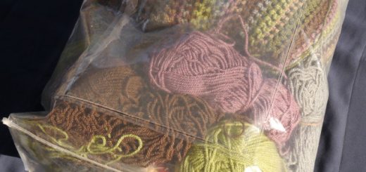 Quick Tip for Organizing Your Crochet and Yarn Stash - Save your plastic zippered bag from comforters and pillows for yarn and project storage - more on Sakeenah.com