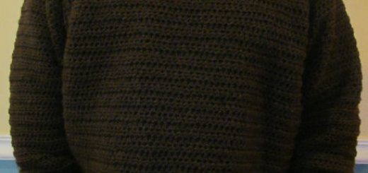 Crocheted Father Pullover Sweater